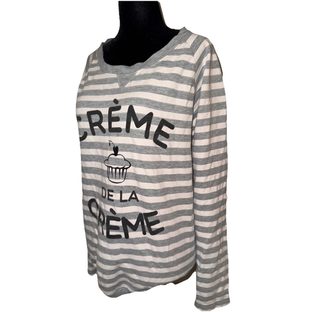 Creme De La Creme Long Sleeve Medium Pullover Multicolor Sweatshirt